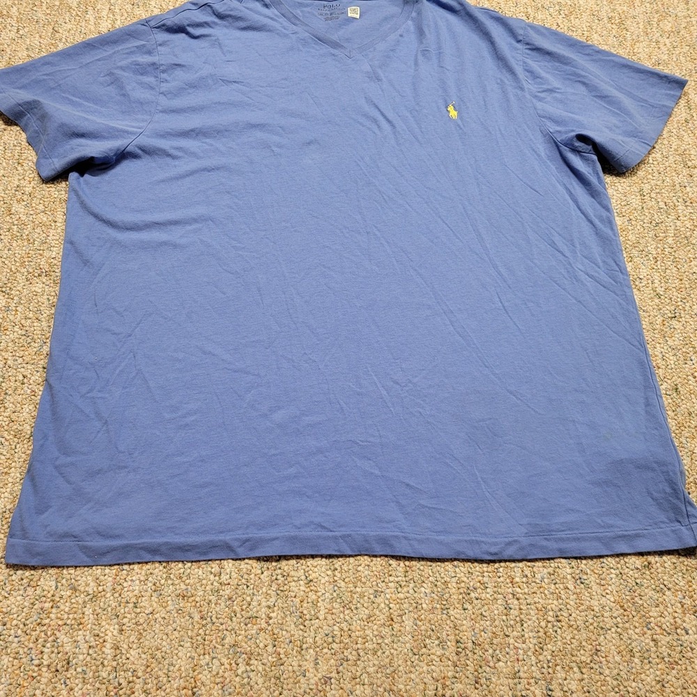 Polo Ralph Lauren Shirt Mens 2XL Blue Classic‎ Short Sleeve Casual Pony Tee - Picture 3 of 14